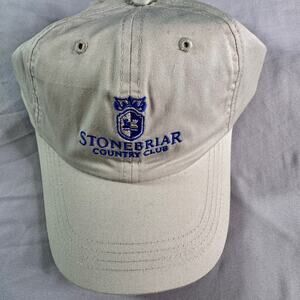 Imperial Stonebriar Country Club Golf Hat Beige Cotton Adjustable Dad Cap
